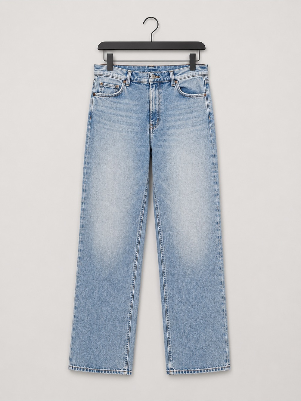 rag & bone Low-Rise Straight Light Blue Denim Jeans, Size 30
